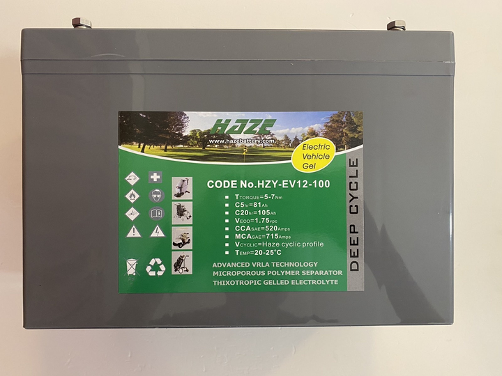 Аккумуляторная батарея HAZE HZY-EV12-100 GEL 12V 105Ah - изображение 1