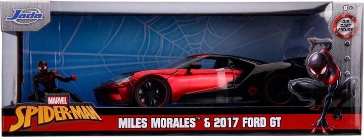 Metalowy samochód Jada Marvel Spider-Man Ford GT (2017) + figurka Miles Morales 1:24 (SBA253225008) - obraz 15