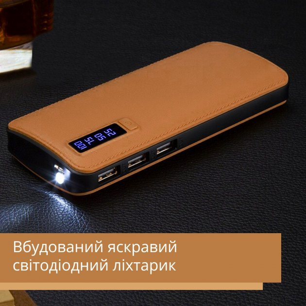 ПаверБанк Power Bank ELWorld 20000мАч Коричневий 6_A-0015-Z - зображення 4