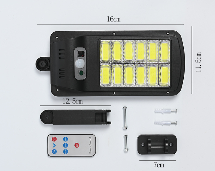Вуличний ліхтар на сонячній батареї Solar Light 120D світлодіодний з датчиком руху, акумуляторний + Пульт - зображення 7
