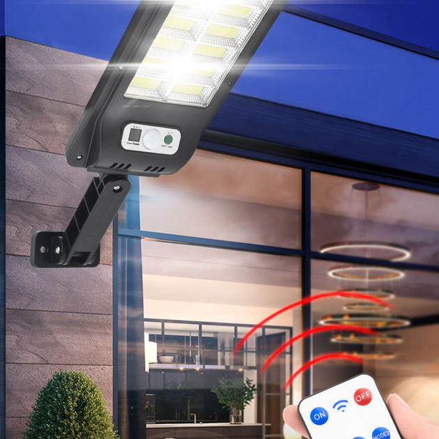 Вуличний ліхтар на сонячній батареї 2 ШТУКИ Solar Light 120D світлодіодний з датчиком руху, акумуляторний + Пульт - зображення 8