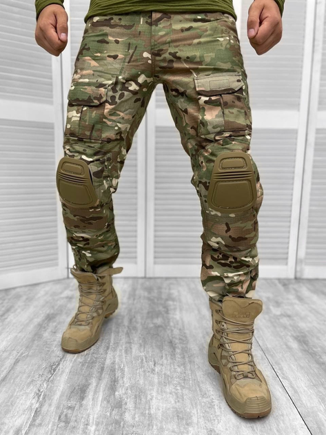 Тактические военные зимние боевые штаны с наколенниками, Камуфляж: Мультикам, Размер: XXXL - изображение 1