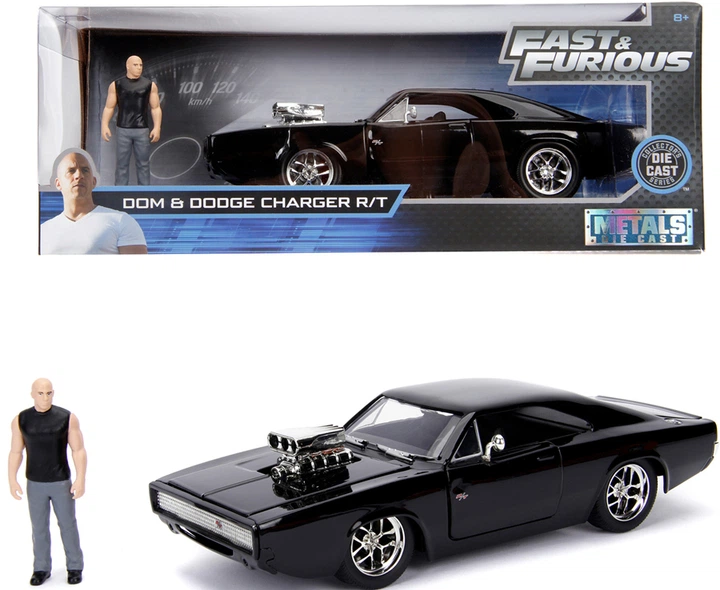 Машина металева Jada Форсаж Dodge Charger Street + фігурка Домініка Торетто 1:24 (4006333064203) - зображення 8