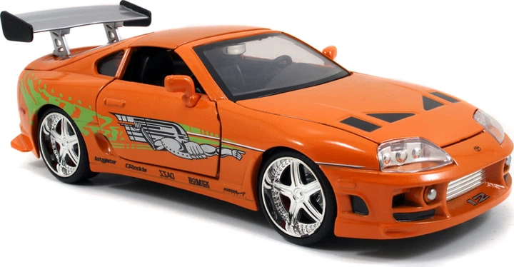 Metalowy samochód Jada Fast and Furious Toyota Supra (1995) + figurka Briana 1:24 (SBA253205001) - obraz 5