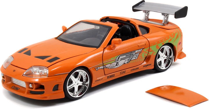 Metalowy samochód Jada Fast and Furious Toyota Supra (1995) + figurka Briana 1:24 (SBA253205001) - obraz 6