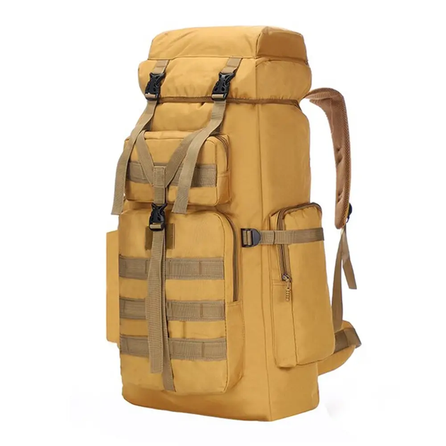 Штурмовой тактический рюкзак с капюшоном на 70 литров XS1725-2, Койот - изображение 1