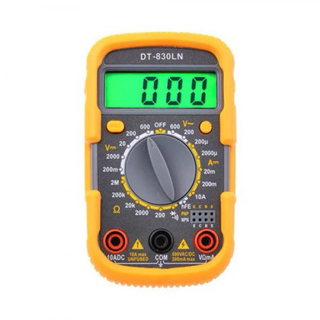Мультиметр цифровой DT-830 LN с подсветкой и звуком ABaTap до 750 В ...