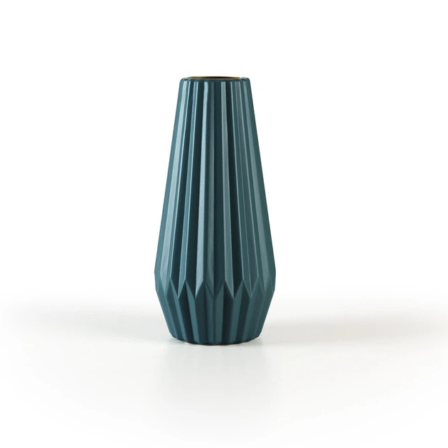 Ваза для цветов MBM HOME пластиковая 22 см DH-FLOWERS-06 DARK BLUE Синяя - изображение 4