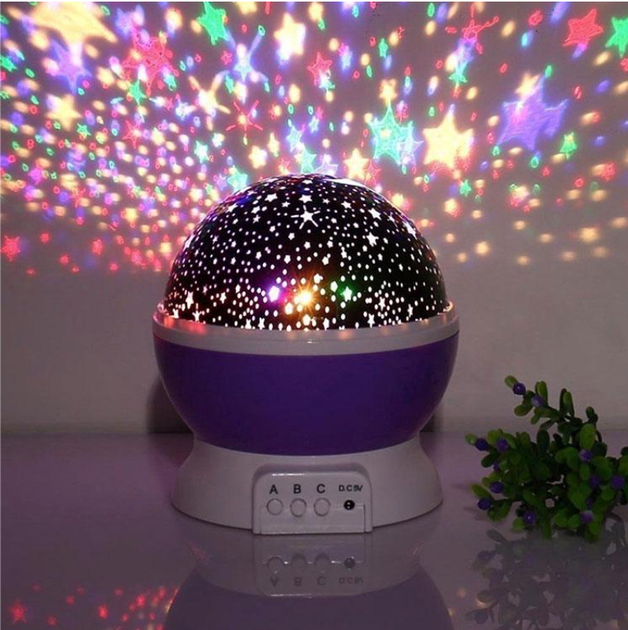 Проектор звездное небо ночник Star Master Dream TOPA круглый вращающийся Фиолетовый - изображение 2