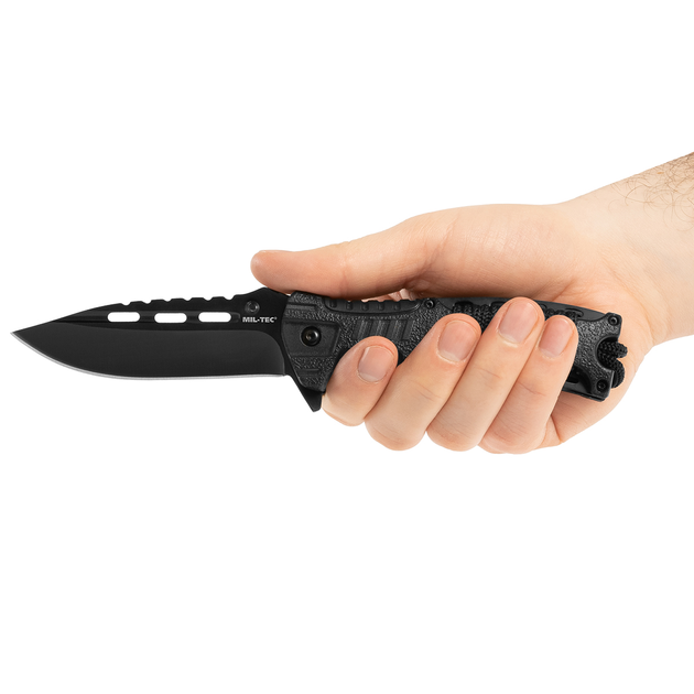 Складной Нож Mil-Tec Paracord Черный (15318400) с Кремнем - изображение 2