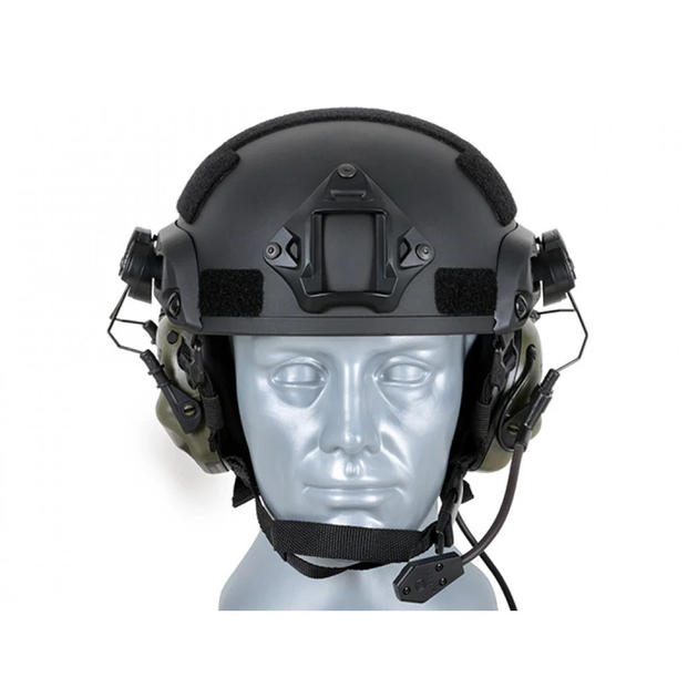 Активные наушники тактические Earmor M32H Черный NRR 82 IPX-5 защитные c креплением на шлем и микрофоном + автоотключение - изображение 2