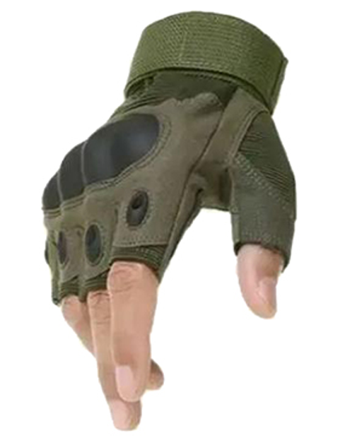 Перчатки тактические с открытыми пальцами M Олива (LP19084) - изображение 1