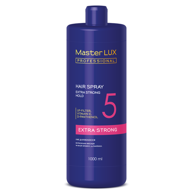 Лак для волосся екстрасильної фіксації Master LUX Professional Hair Spray 1000 мл - Фото 1 Лак для волосся екстрасильної фіксації Master LUX Professional Hair Spray 1000 мл - зображення 1