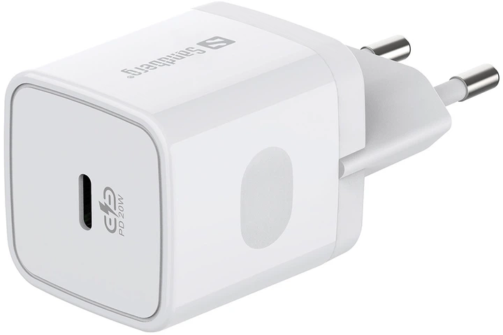 Ładowarka Sandberg USB-C PD QC 3.0 20 W White (441-42) - obraz 2