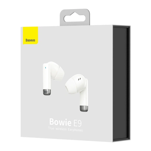 Наушники беспроводные Bluetooth гарнитура с микрофоном BASEUS Bowie E9 |BT5.3, 40/400mAh, 5h| White - Фото 11 Наушники беспроводные Bluetooth гарнитура с микрофоном BASEUS Bowie E9 |BT5.3, 40/400mAh, 5h| White - изображение 11
