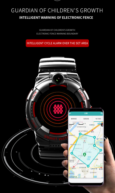 Детские смарт часы TechONE AFG31 4G GPS WiFi Черные - изображение 7