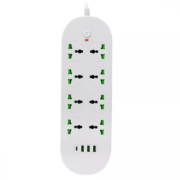 Сетевой фильтр T92S 8 розеток / 3xUSB / Type-C white – фото, отзывы ...