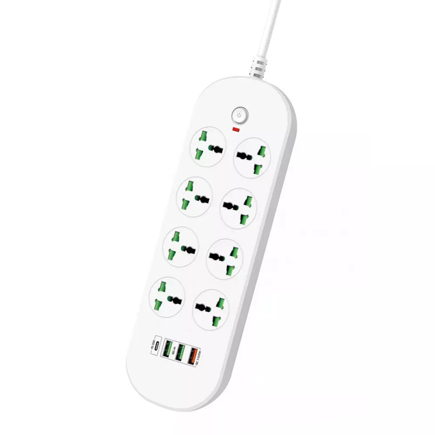 Сетевой фильтр T92S 8 розеток / 3xUSB / Type-C white – фото, отзывы ...