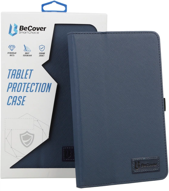 Чехол для планшета BeCover Slimbook для Lenovo Tab M10 TB-328F (3rd Gen) 10.1" Deep Blue (BC_708340) - Фото 1 Чехол для планшета BeCover Slimbook для Lenovo Tab M10 TB-328F (3rd Gen) 10.1" Deep Blue (BC_708340) - изображение 1