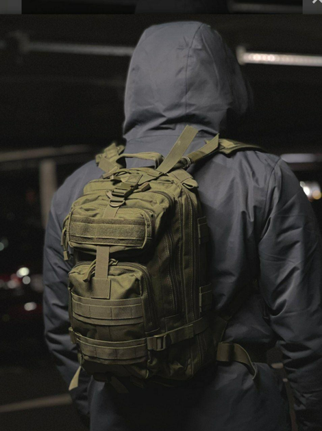 Универсальный военно-тактический рюкзак 30 л олива - изображение 1