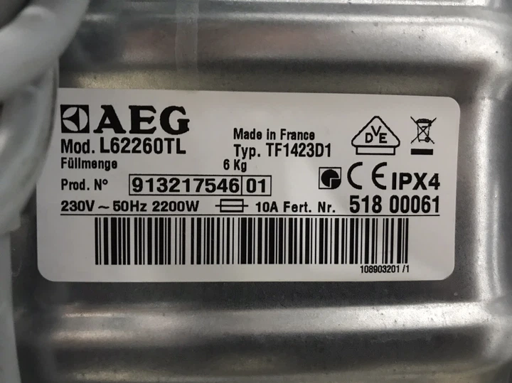 Стиральная машина с Вертикальной загрузкой AEG L62260TL, б/у