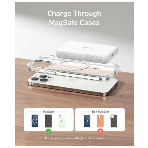 Магнітна батарея Anker 521 PowerCore Magnetic 5K 5000 мАч White (A1619) - зображення 6
