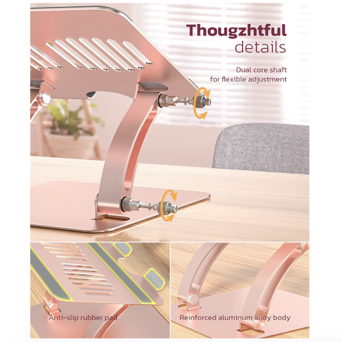 Подставка для ноутбука Nulaxy Galaxy Aluminum Laptop Stand Rose (LS-09) - изображение 6