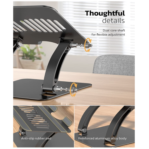 Подставка для ноутбука Nulaxy Galaxy Aluminum Laptop Stand Black (LS-09) - изображение 6