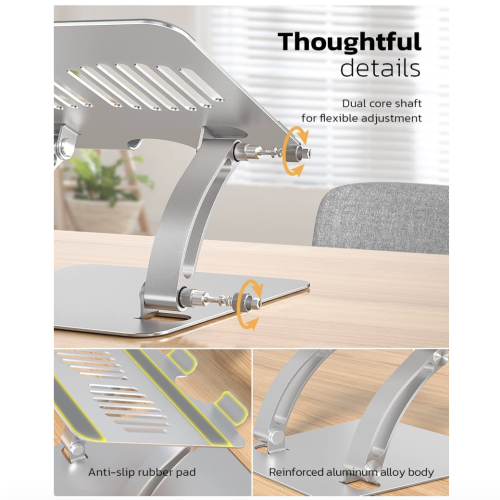 Подставка для ноутбука Nulaxy Galaxy Aluminum Laptop Stand Silver (LS-09) - изображение 6
