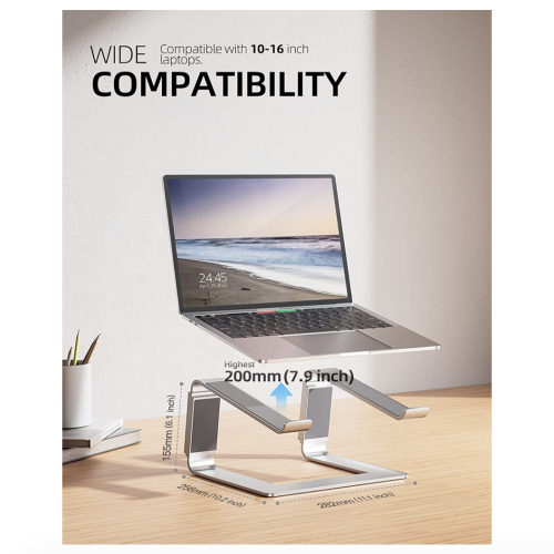 Подставка для ноутбука Galaxy Laptop Stand Adjustable Height Silver (LS-11) - изображение 6