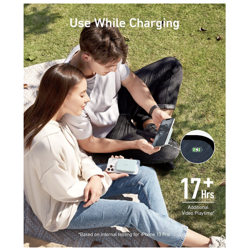 Магнітна батарея Anker 521 PowerCore Magnetic 5K 5000 мАг Green (A1619) - Фото 4 Магнітна батарея Anker 521 PowerCore Magnetic 5K 5000 мАг Green (A1619) - зображення 4