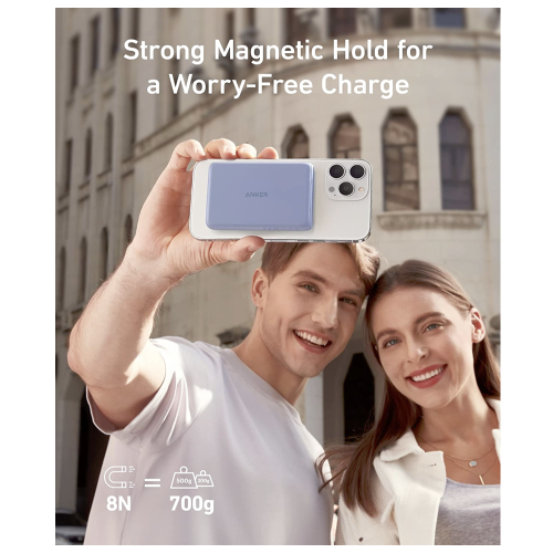 Магнітна батарея Anker 521 PowerCore Magnetic 5K 5000 мАг Violet (A 1619) - зображення 5