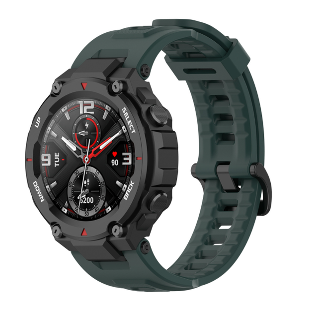 Ремешок DK для Xiaomi Amazfit T-Rex / T-Rex Pro | Silicone Sport Band Classic (012593) (dark green) - Фото 2 Ремешок DK для Xiaomi Amazfit T-Rex / T-Rex Pro | Silicone Sport Band Classic (012593) (dark green) - изображение 2