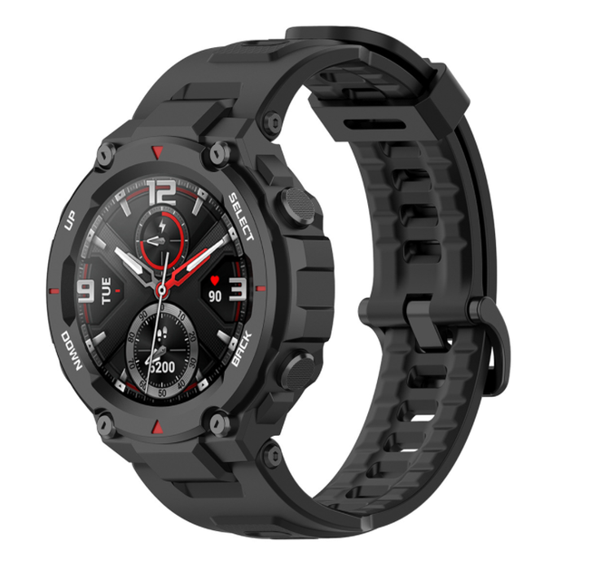 Ремешок DK для Xiaomi Amazfit T-Rex / T-Rex Pro | Silicone Sport Band Classic (012593) (black) - изображение 2