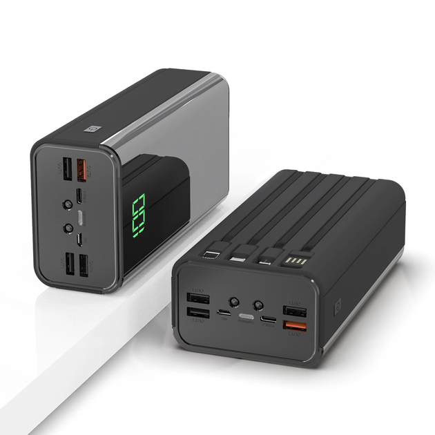 Повербанк з ліхтариком PZX 50000mAh, швидкий заряд 22W, Power