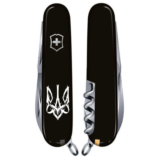 Складной нож Victorinox SPARTAN UKRAINE Трезубец готический белый 1.3603.3_T0630u - изображение 2