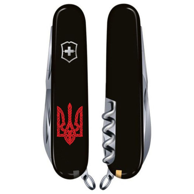 Складной нож Victorinox CLIMBER UKRAINE Трезубец плетёный крас. 1.3703.3_T0691u - изображение 2