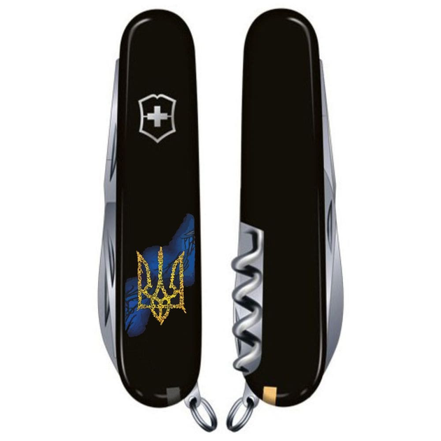 Складной нож Victorinox SPARTAN UKRAINE Трезубец Арт на фоне 1.3603.3_T1210u - изображение 2