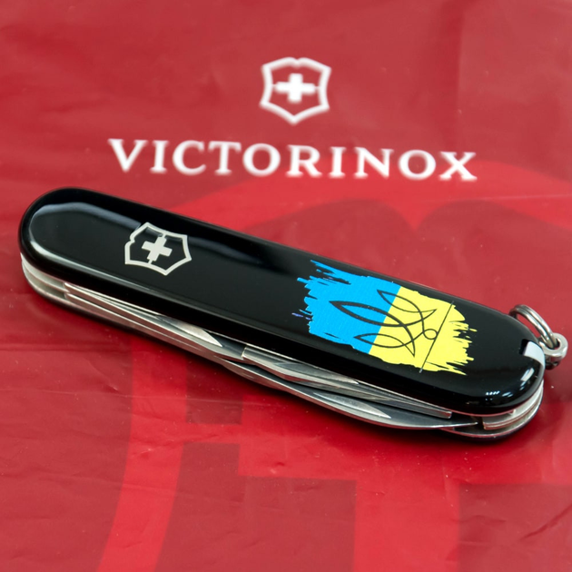 Складной нож Victorinox SPARTAN UKRAINE Трезубец фигурный на фоне флага 1.3603.3_T1026u - изображение 2