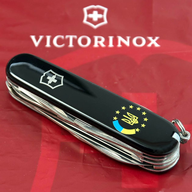 Складаний ніж Victorinox HUNTSMAN UKRAINE Україна ЄС 1.3713.3_T1130u - зображення 2