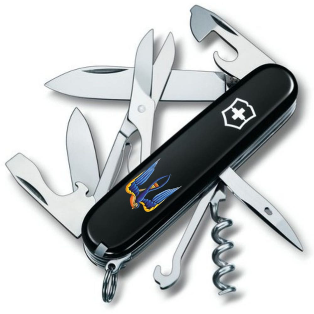 Складаний ніж Victorinox CLIMBER UKRAINE Тризуб-Ластівка 1.3703.3_T1230u - зображення 1