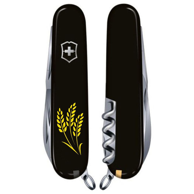 Складаний ніж Victorinox SPARTAN UKRAINE Колоски пшениці жовті. 1.3603.3_T1338u - зображення 2