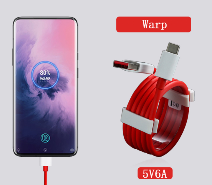 Кабель Dash/Warp Fast Charge 100W/7.3 A 1 m USB на Type-C для OnePLus (red) - зображення 7