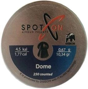 Пули Spoton Dome пневматические 4,5мм 0,67 г 250 шт (00-00008083) - изображение 1