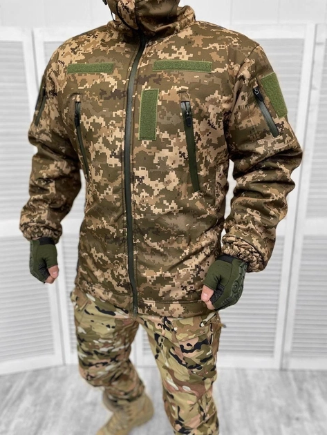 Тактическая теплая зимняя военная куртка - бушлат Tactic, Камуфляж: Пиксель, Размер: XL - изображение 1