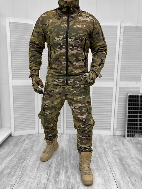 Тактическая теплая зимняя военная форма комплект Fighter ( Куртка + Штаны ), Камуфляж: Мультикам, Размер: XL - изображение 1