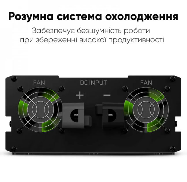 Інвертор перетворювач green cell 4000/2000W 12v 220v модифікований синус - зображення 2
