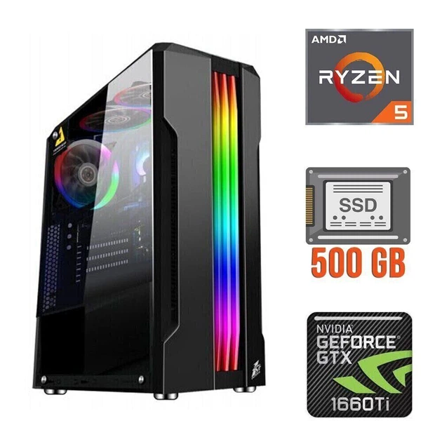 ゲーミングPC/5 3600/GTX1660Ti/新品SSD512G Игровой ПК AMD Ryzen 5 3600 (6 (12) ядер по 3.6 - 4.2 GHz) / 16 GB