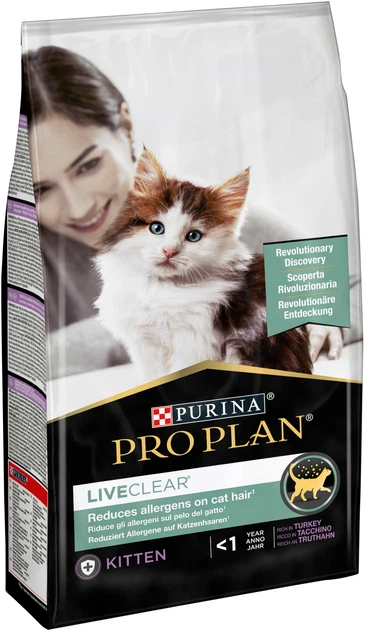 Сухой полнорационный корм для котят Purina Pro Plan LiveClear для