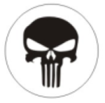Захисні ковпачки на ніпелі CountryMan SKULL (Череп) 4 шт Білий фон Хром - зображення 2